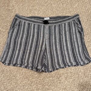 Black Striped Women's Shorts